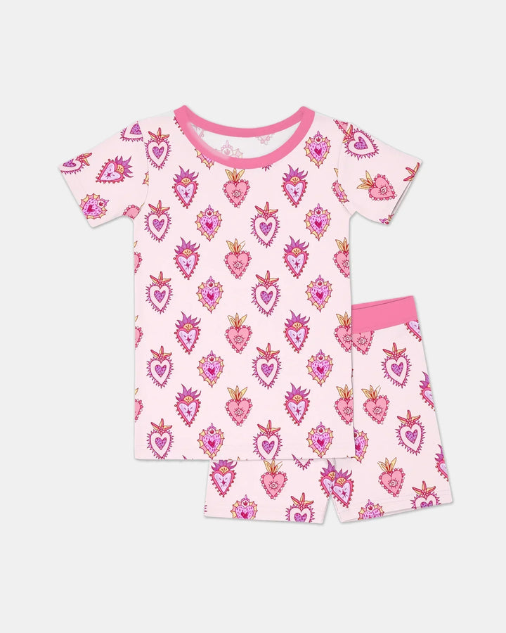 Mi Milagro Two Piece Short Sleeve Shorts Pajama Set