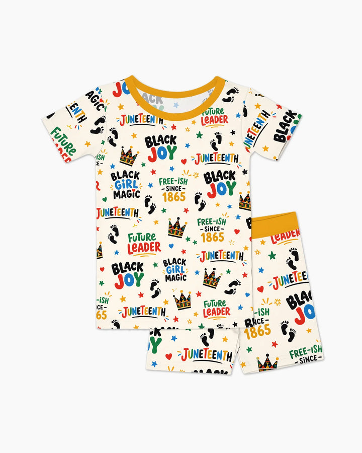 Conjunto de Pijama de Dos Piezas de Bambú con Mangas Cortas y Pantalones Cortos