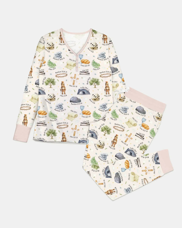 He Is Risen Family Matching Women Pajama Set