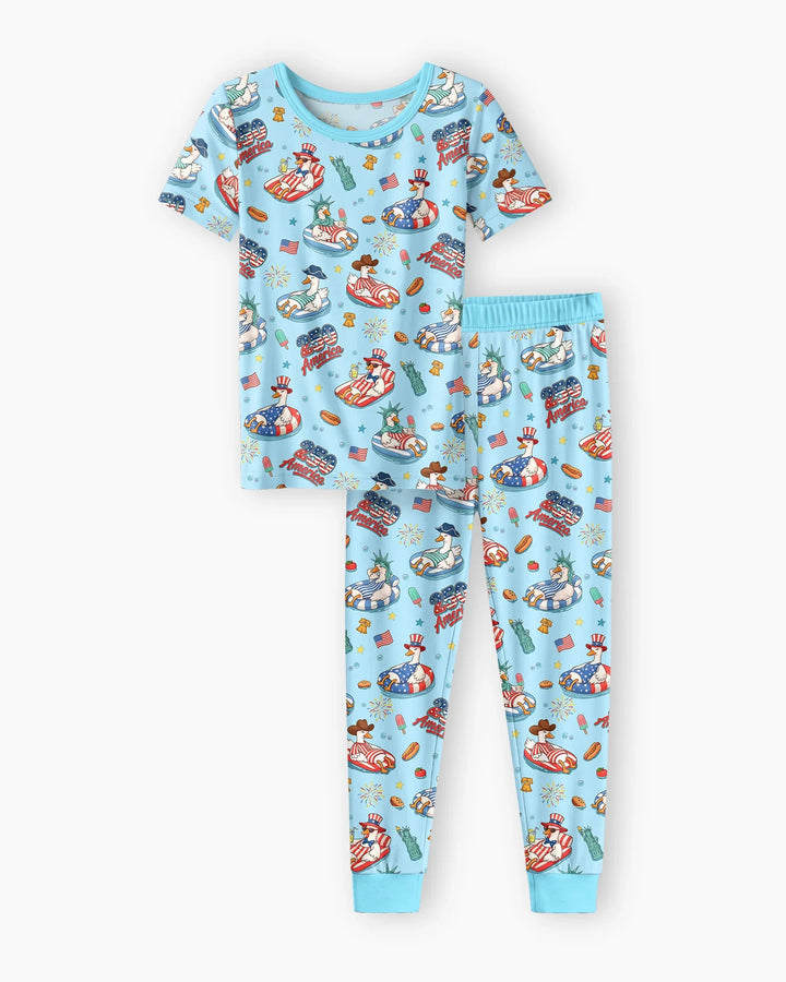 Zweiteiliges, kurzärmliges Pyjama-Set mit Marienkäfern