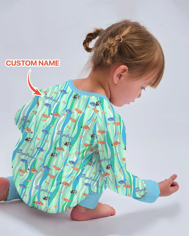 Custom Name Summer Beach Bamboo Convertible Zippy