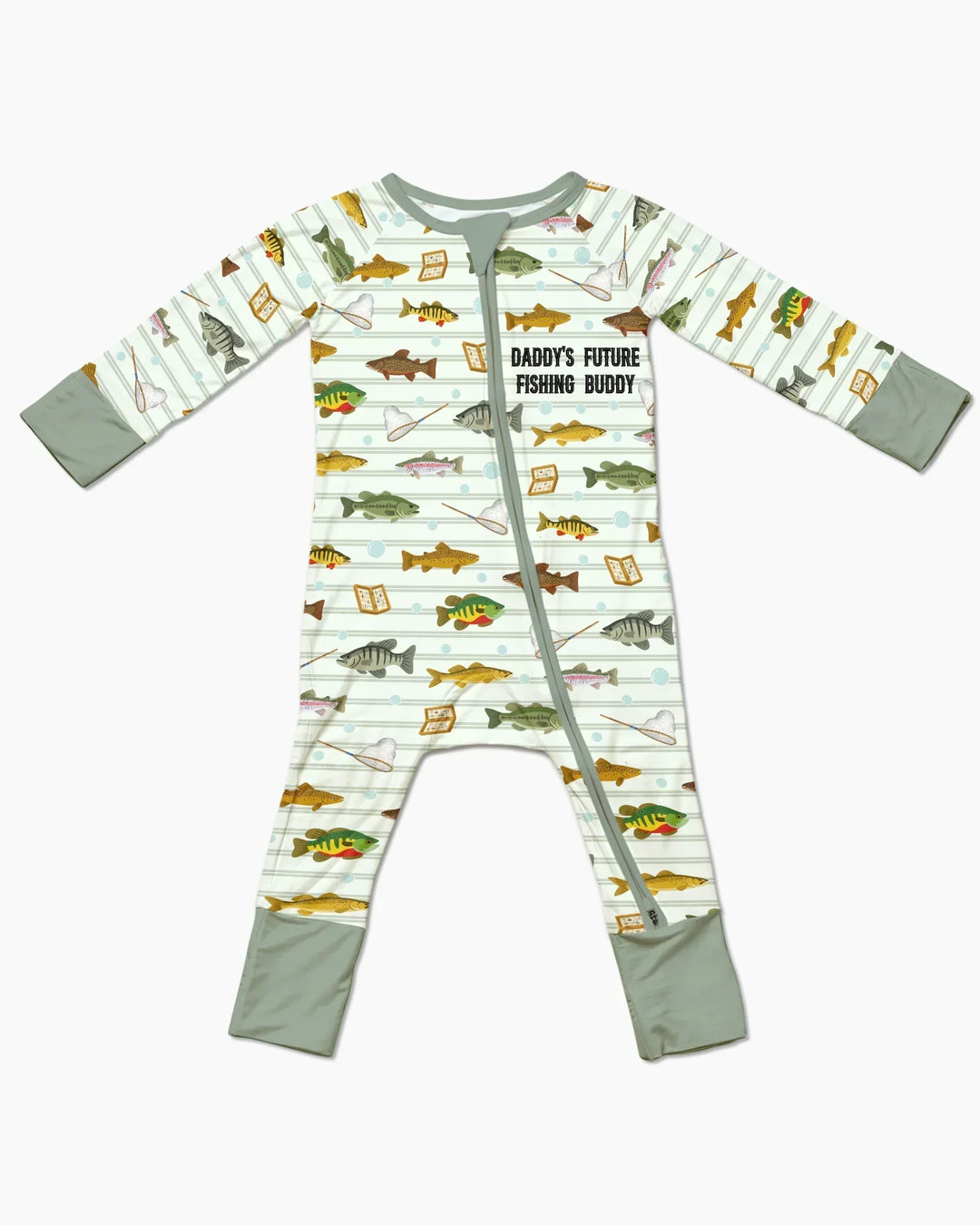 Embroidered Fishing Dad And Me Matching Bamboo Convertible Zippy