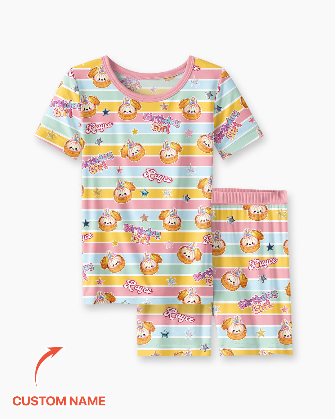 Schlafanzug-Set zweiteilig, kurze Ärmel, kurze Hose, Bambus