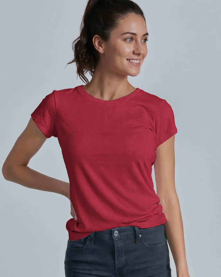 Solid Color Bamboo Women T-Shirt