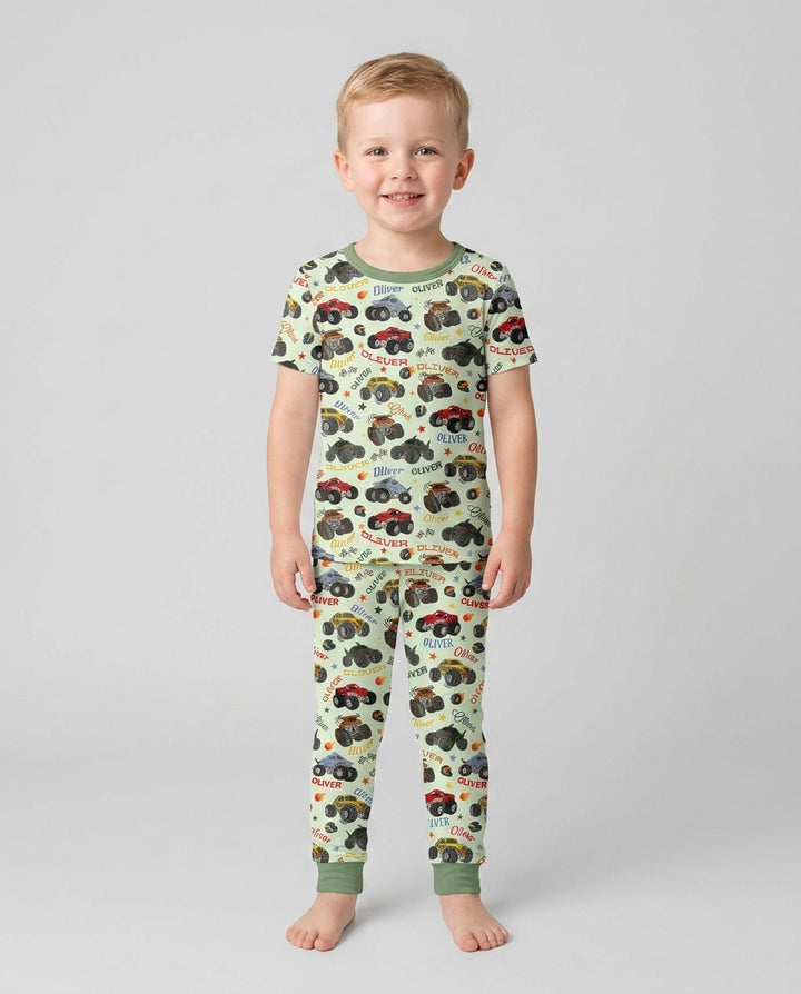Zweiteiliges, kurzärmliges Pyjama-Set mit Marienkäfern