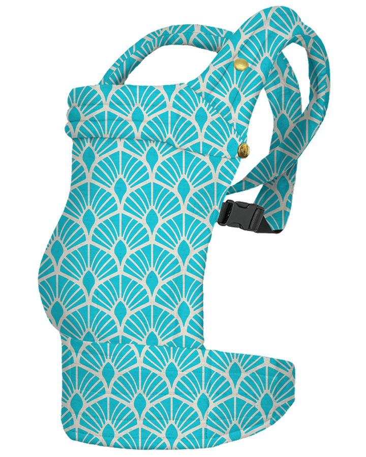 Teal Art Deco Fan Baby Carrier