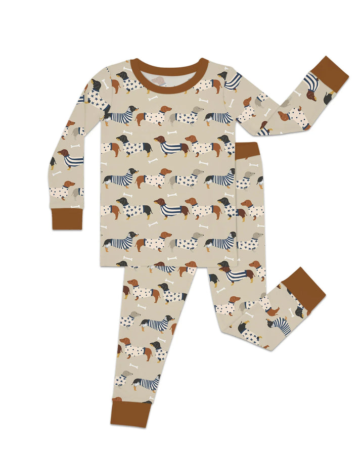 Cute Wieners Two Piece Long Sleeve Pajama Set