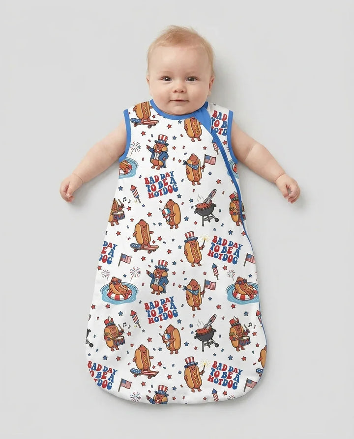 Hot Dog Patriotic Bamboo Sleep Bag