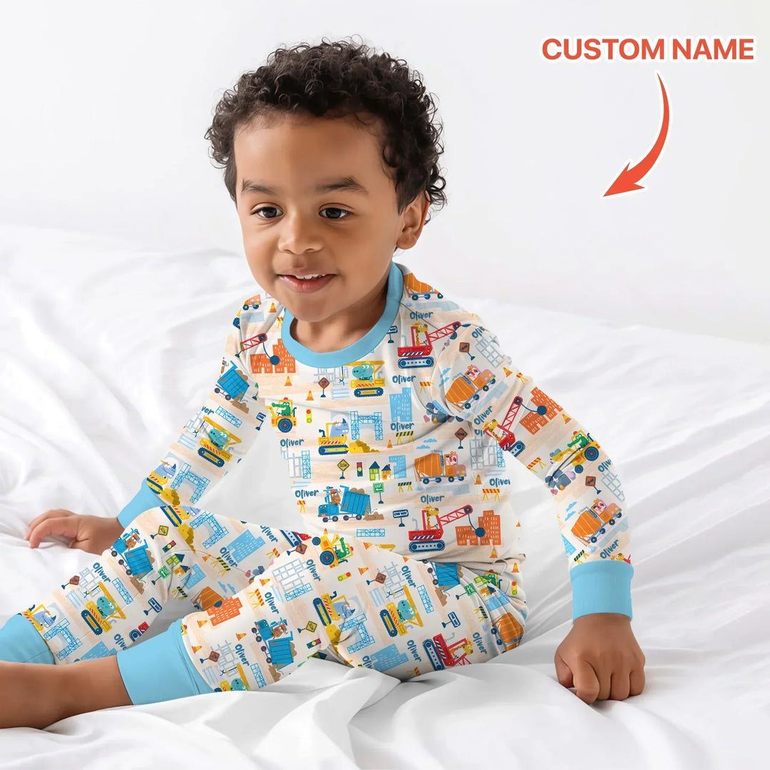 Zweiteiliges Langarm-Pyjama-Set mit Sommerfrüchten