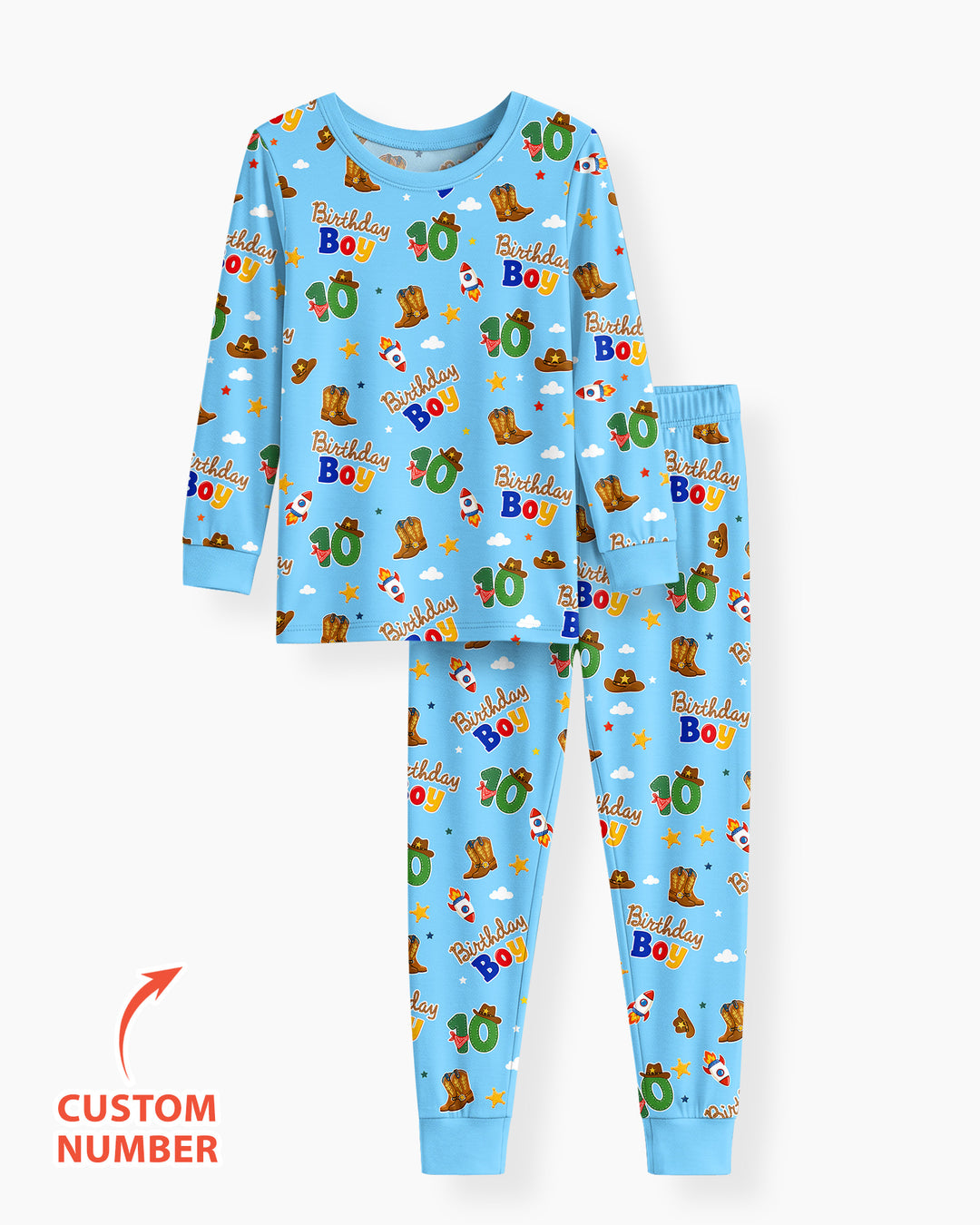 Zweiteiliges Langarm-Pyjama-Set mit Sommerfrüchten
