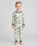 Merry Christmas Toile  Bamboo Two Piece Long Sleeve Pajama Set