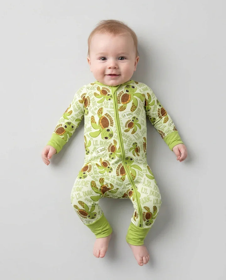 Custom Name Version Father and Son Turtle Bamboo Convertible Zippy