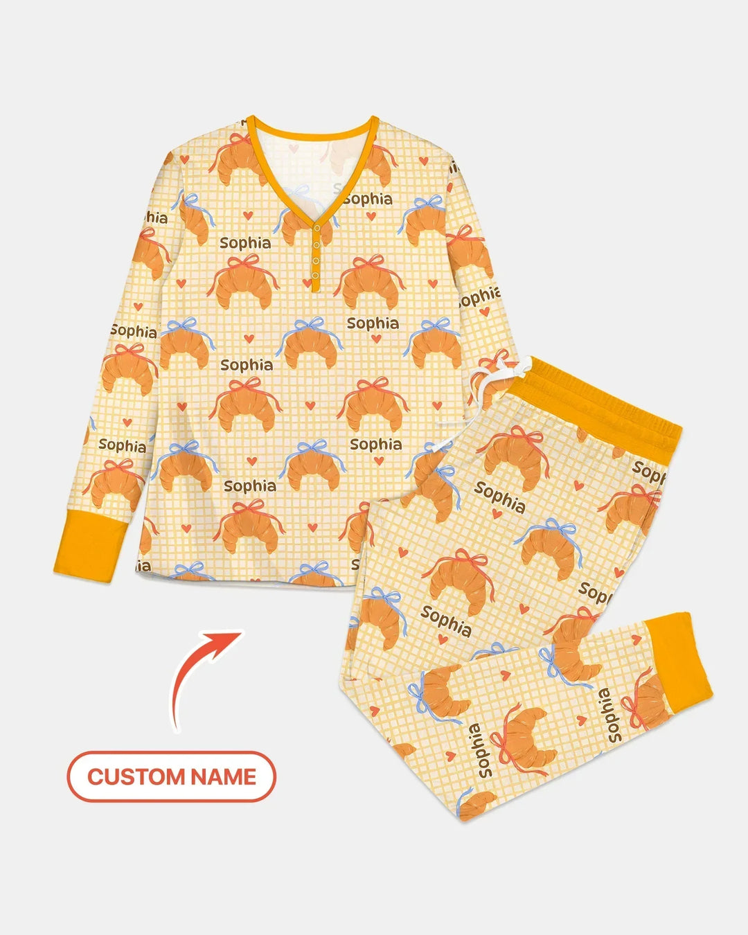 Breakfast Love Family Matching Women Pajama Set