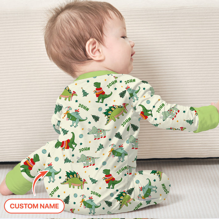 Custom Name Dinosaurs Christmas Tree Convertible Zippy