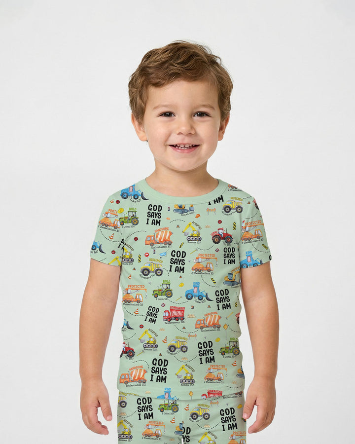 Zweiteiliges, kurzärmliges Pyjama-Set mit Marienkäfern