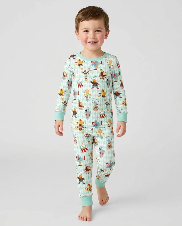 Circus Animal Bamboo Two Piece Long Sleeve Pajama Set