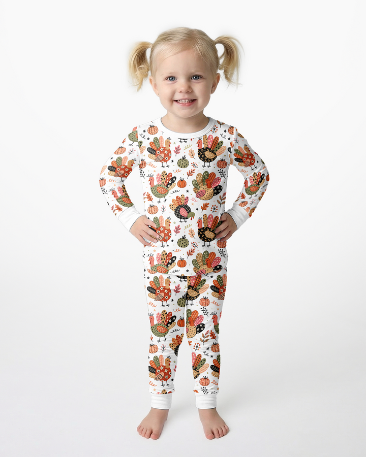 Boho Turkey Bamboo Two Piece Long Sleeve Pajama Set