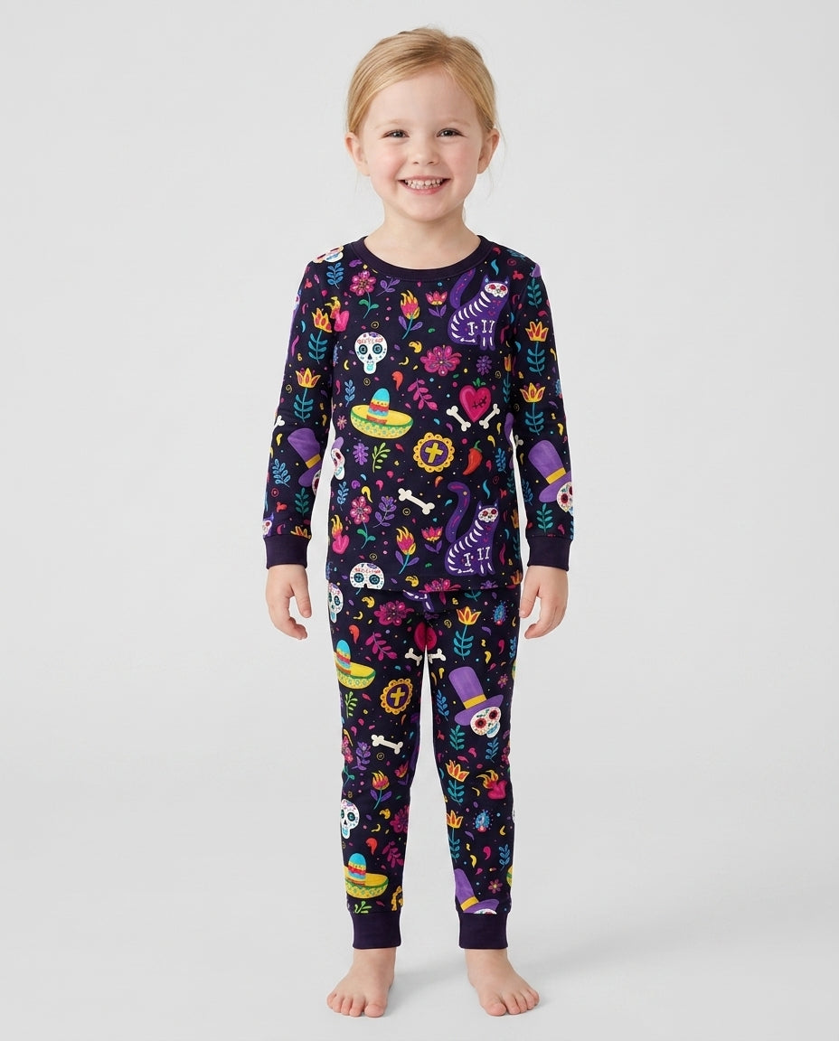 Conjunto de pijama de dos piezas de bambú con mangas largas, plantilla PERSONALIZADA
