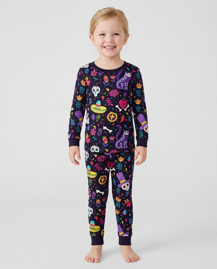 Conjunto de pijama de dos piezas de bambú con mangas largas, plantilla PERSONALIZADA