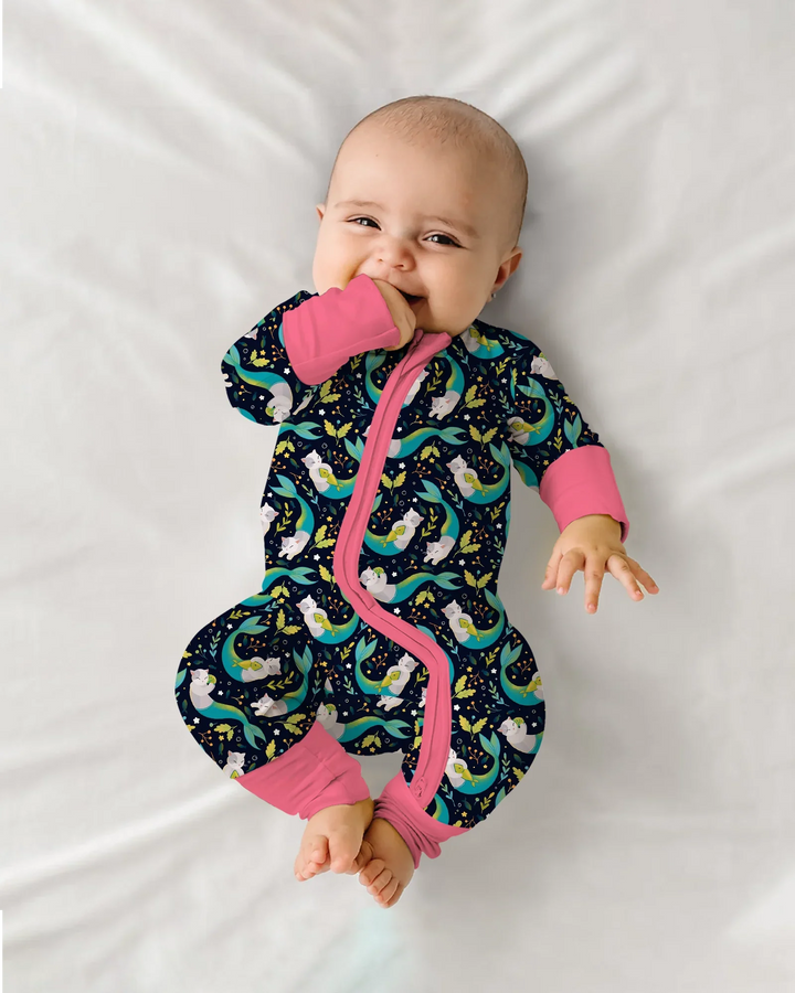 Midnight Mermaid Cats  Bamboo Convertible Zippy
