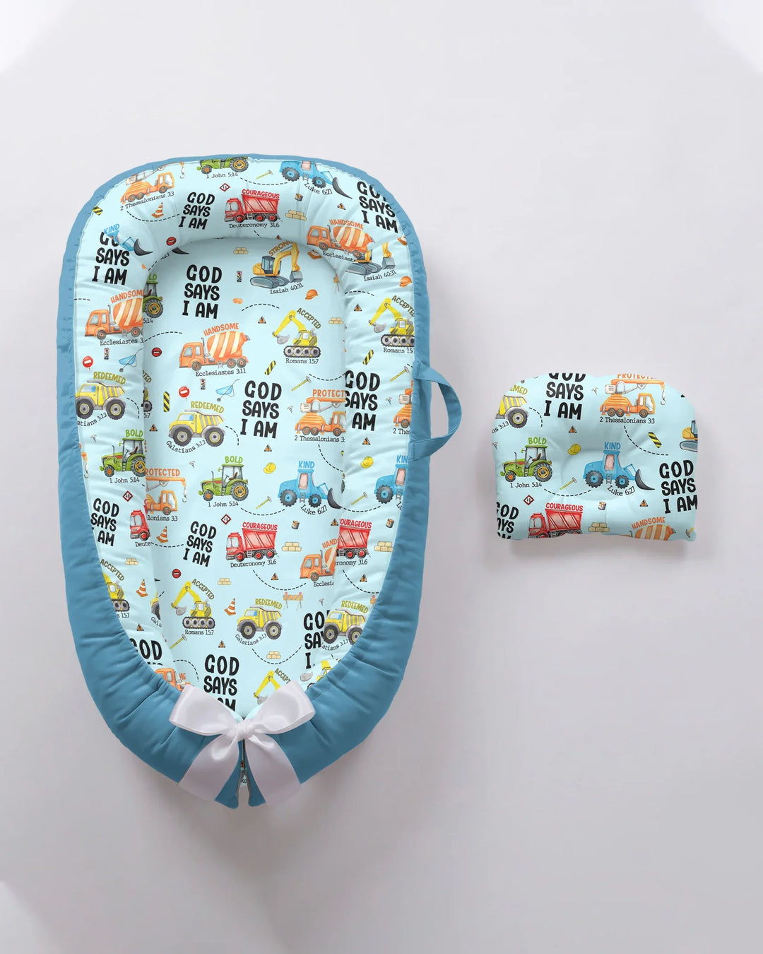 God Says I Am Boy Bamboo Baby Nest Bed