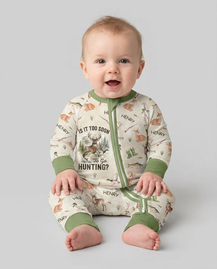 Is It Too Soon To Go Hunting Custom Name Bamboo Convertible Zippy