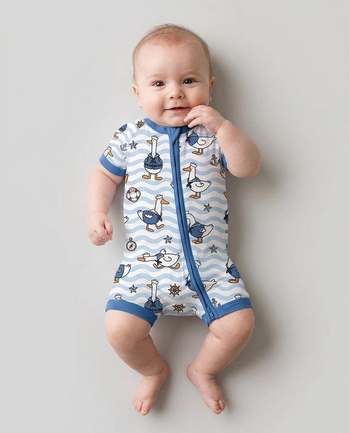 Silly Goose Sailor Bamboo Shorty Zippy