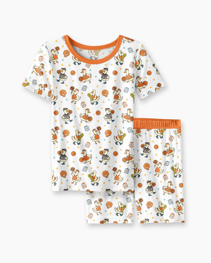 Conjunto de Pijama de Dos Piezas de Bambú con Mangas Cortas y Pantalones Cortos
