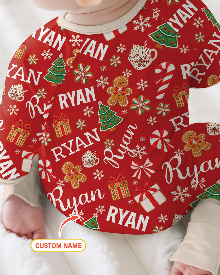 Merry Christmas Custom Name Bamboo Convertible Zippy