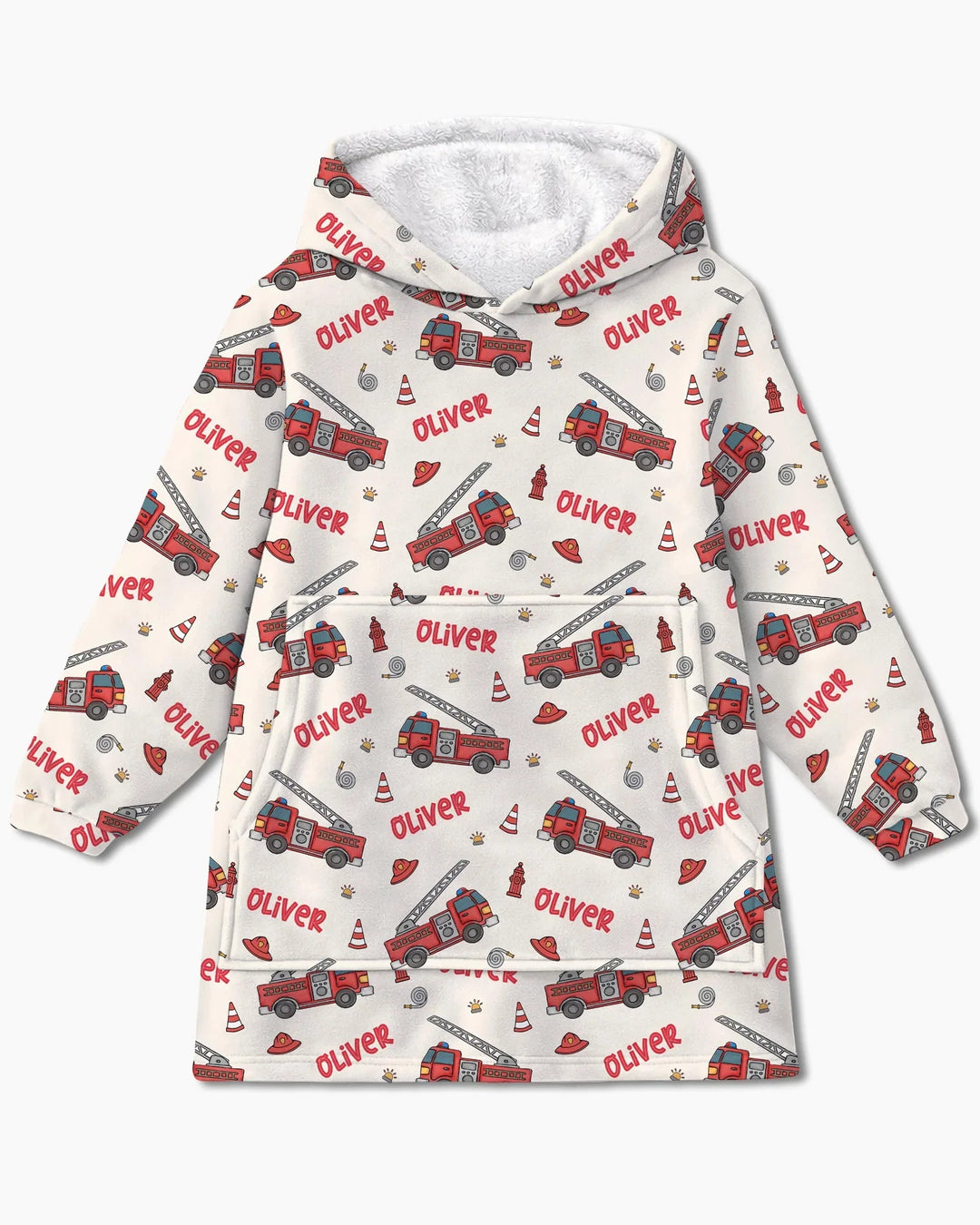 Custom Name Future Firefighters Bamboo Blanket Hoodie