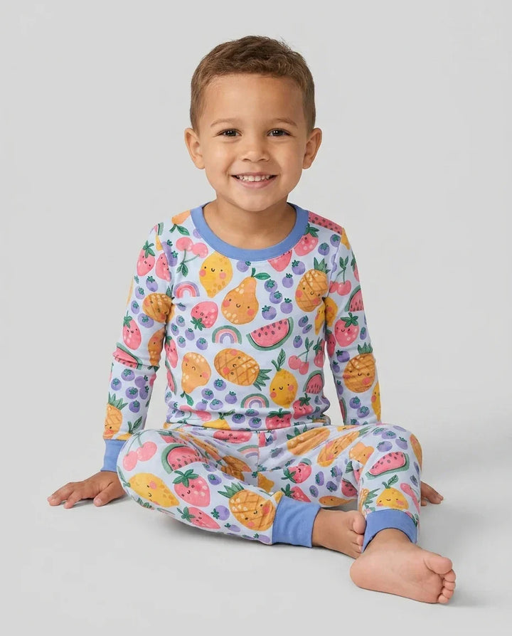 Conjunto de pijama de dos piezas de bambú de manga larga