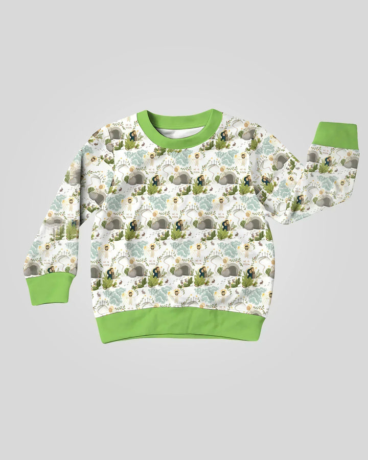 Matthew 28:1–8 He Is Risen Bamboo Crewneck Sweatshirt