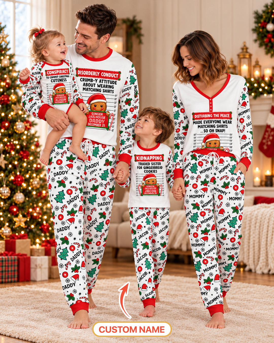 Funny Christmas Family Matching Bamboo Men's Pajama Set