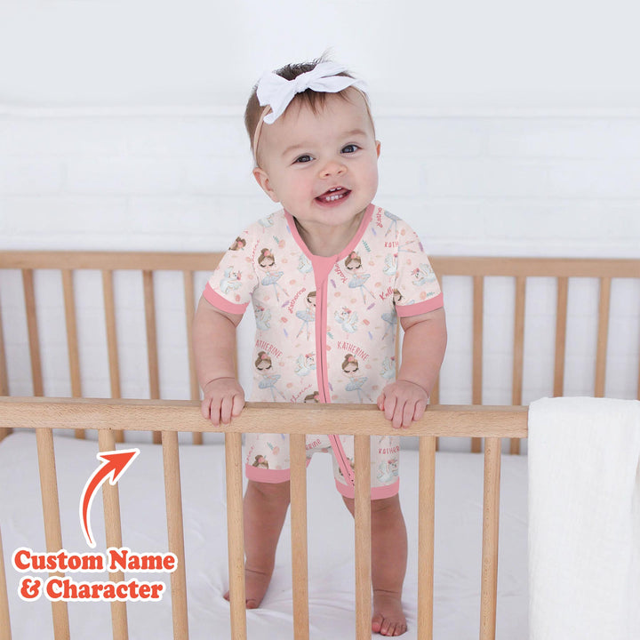 Custom Name Ballerina Doll Shorty Zippy