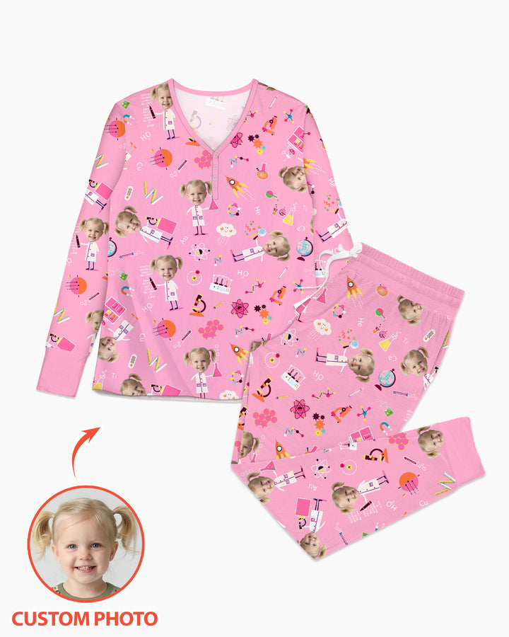 Custom Image Chemical Laboratory Bamboo Women Pajama Set