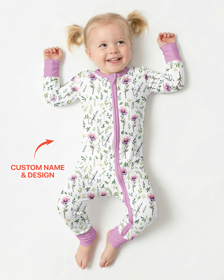 Birth Month Flower Bamboo Convertible Zippy