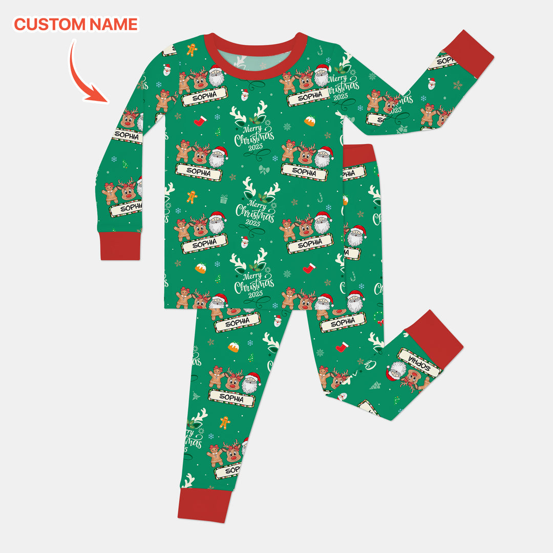 Zweiteiliges Langarm-Pyjama-Set mit Sommerfrüchten