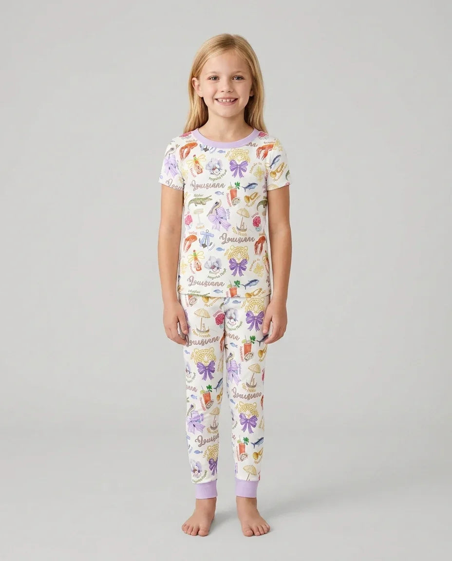 Zweiteiliges, kurzärmliges Pyjama-Set mit Marienkäfern