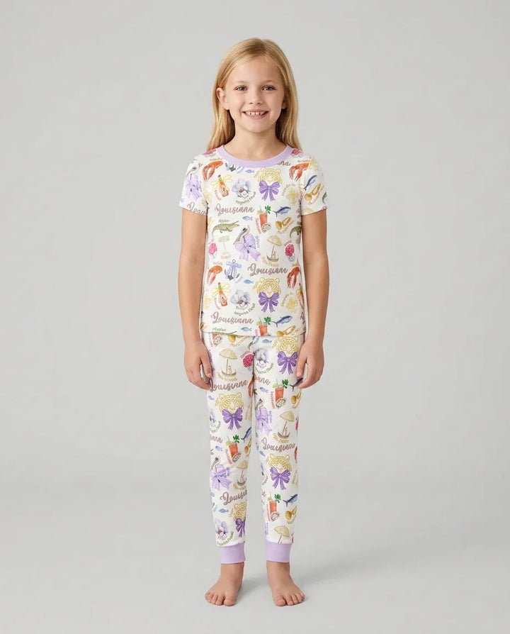 Zweiteiliges, kurzärmliges Pyjama-Set mit Marienkäfern