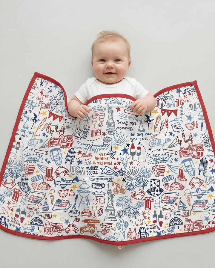 Liberty Doodle 250th Family Matching Bamboo Blanket