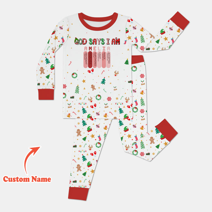 Zweiteiliges Langarm-Pyjama-Set mit Sommerfrüchten