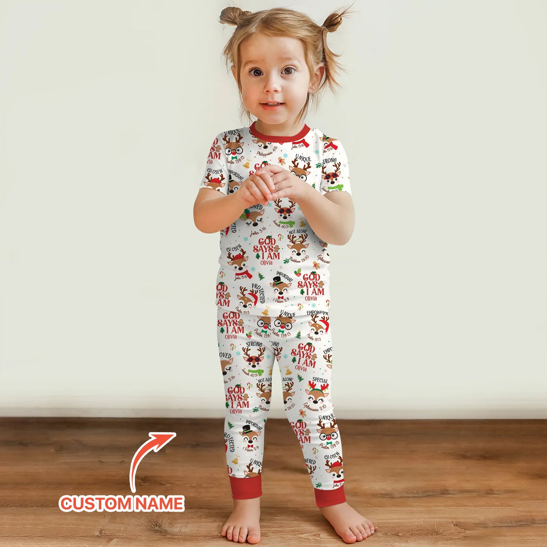 Zweiteiliges, kurzärmliges Pyjama-Set mit Marienkäfern