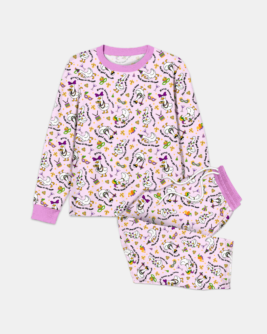 Mardi Gras Silly Goose Men's Pajama Set
