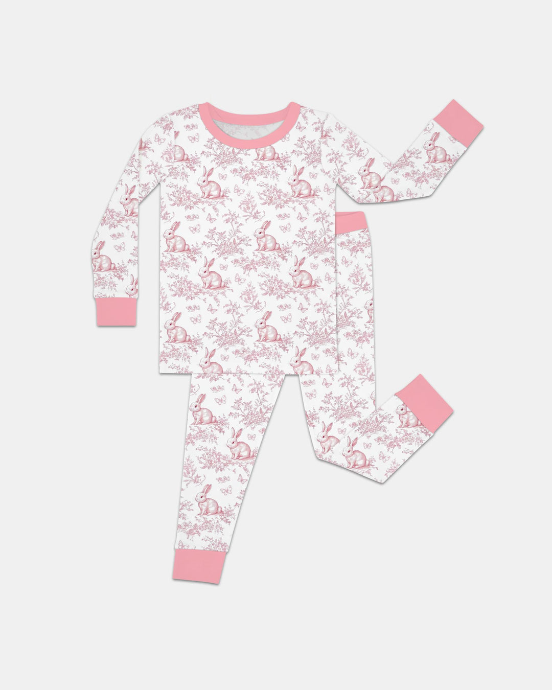 Easter Chinoiserie Toile de Jouy Two Piece Long Sleeve Pajama Set