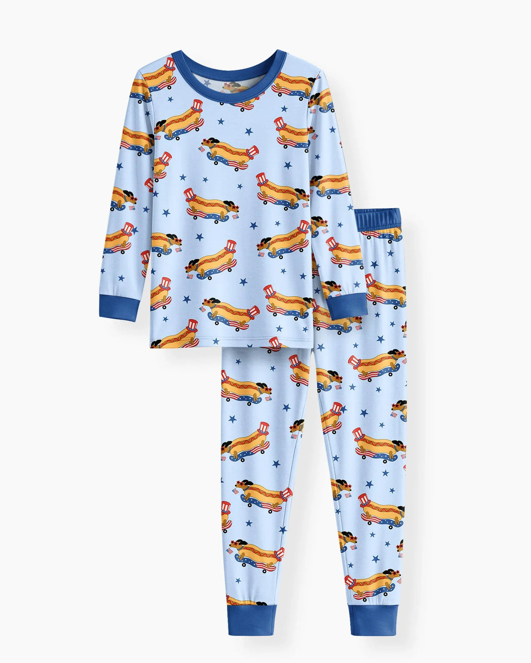 Conjunto de pijama de dos piezas de bambú de manga larga