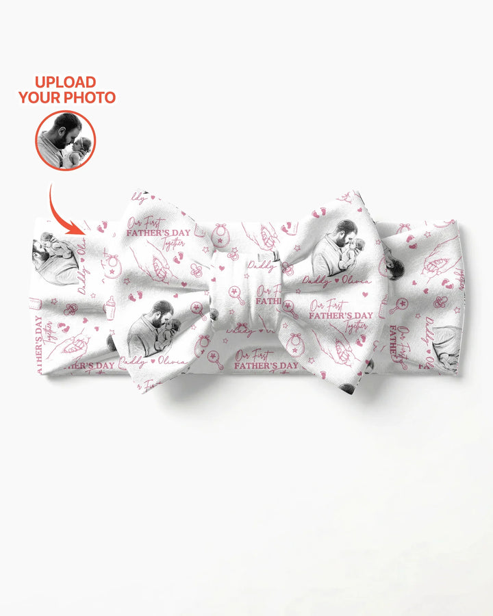 Custom Photo Our First Father's Day Together Headband