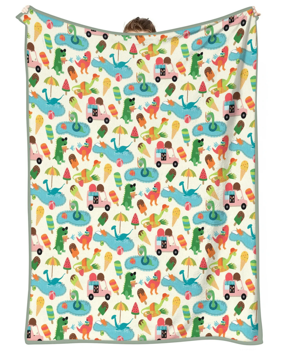 Dino Summer Splash Bamboo Blanket
