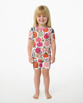 Pumpkin Patch Party Bamboo Two Piece Short Sleeve Shorts Pajama Set