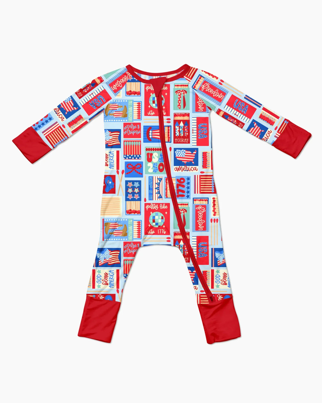 Patriotic Matchbox Family Matching Bamboo Convertible Zippy