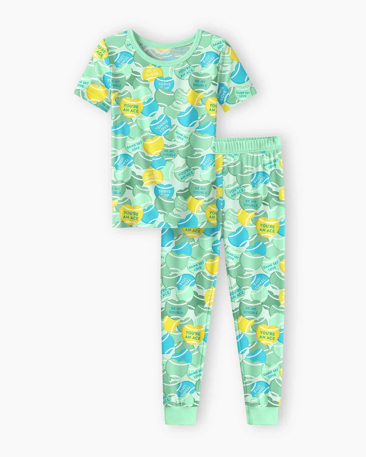 Conjunto de pijama de dos piezas de manga corta de bambú